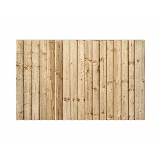 Treated Feather Edge Fence Panel (W) 1828mm (H) 1200mm