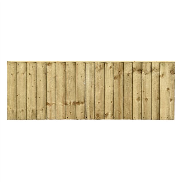 Treated Feather Edge Fence Panel (W) 1828mm (H) 600mm
