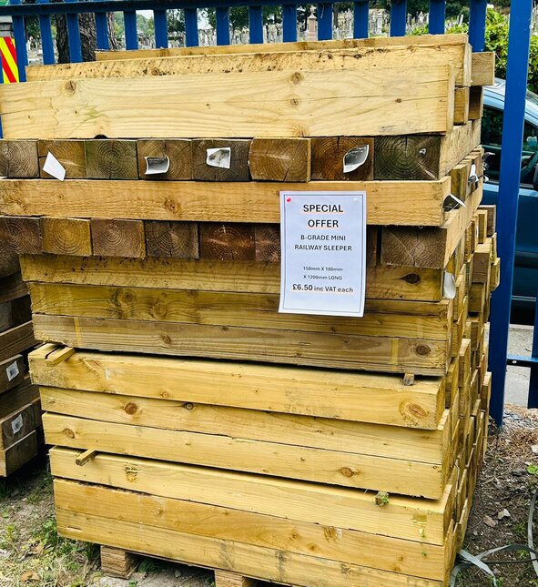 B grade value garden sleepers Snowdon Timber UK