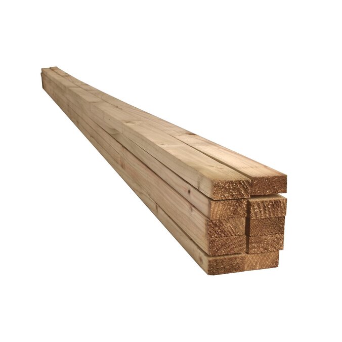 Treated 2x1" Batten (T) 25mm (W) 50mm (L) 2.4m - Pack of 10 