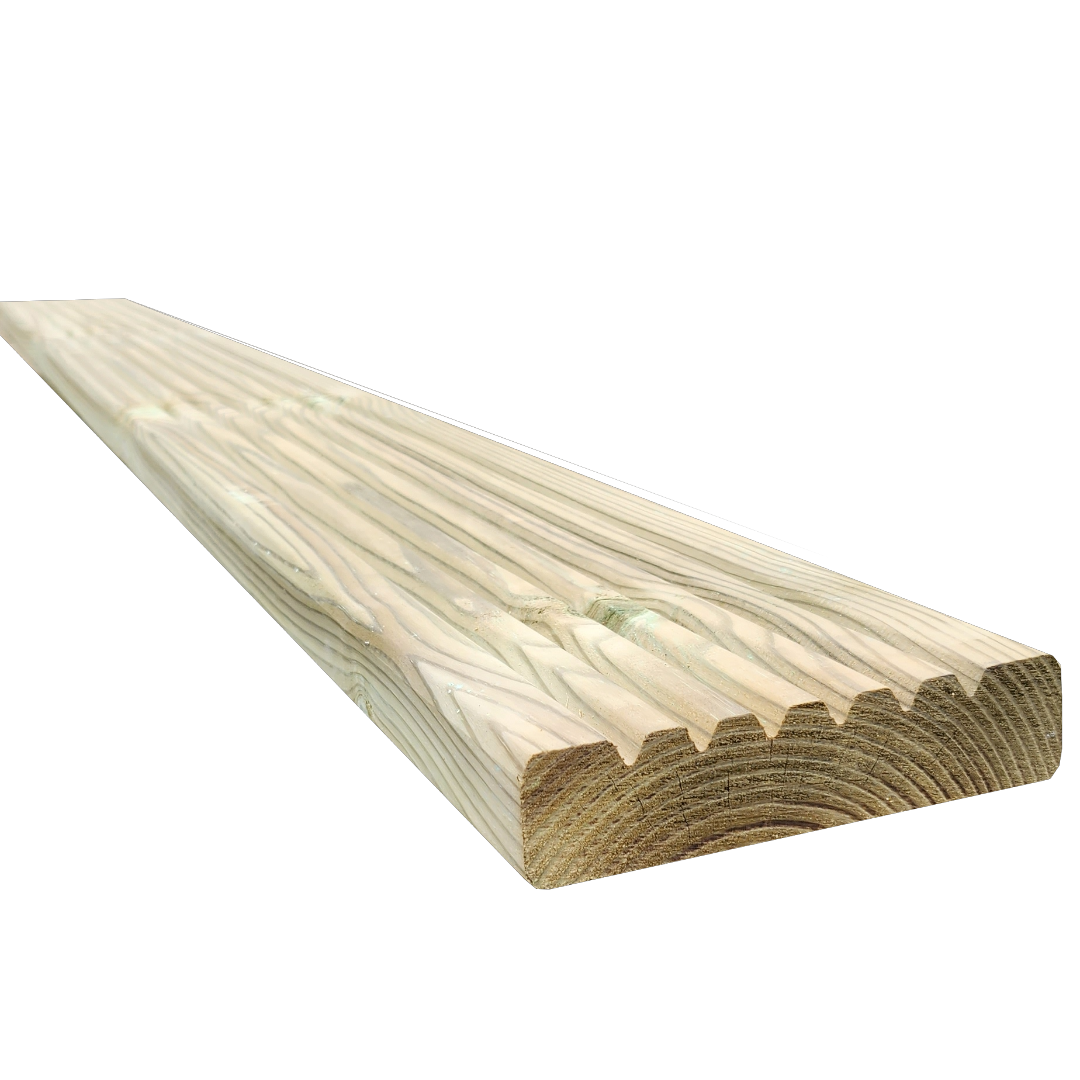 Snowdon Timber Treated Decking Board (T) 28mm (W) 120mm (L) 3.6m