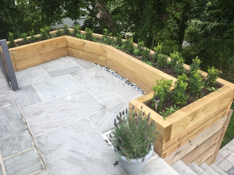 Treated sleepers for garden