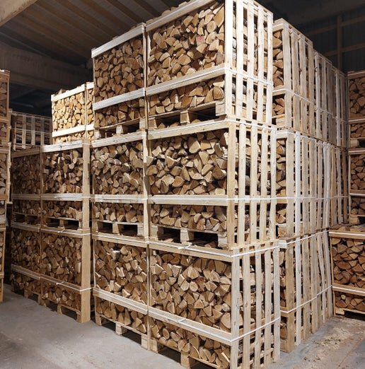 firewood in crates