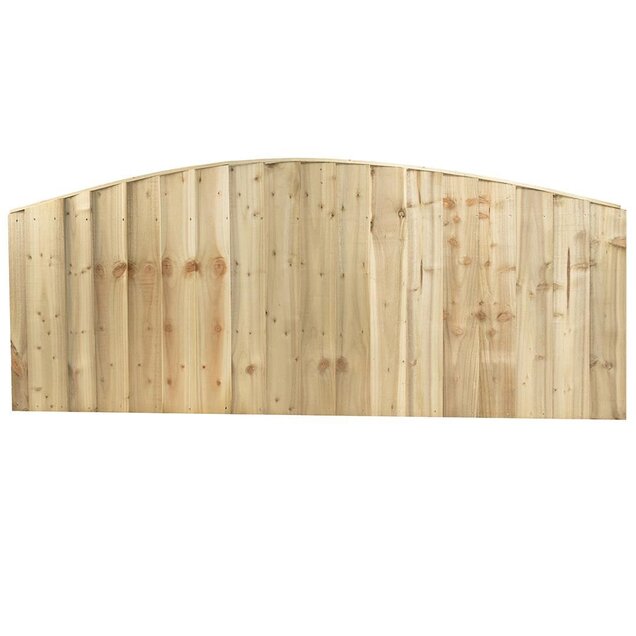 Treated Round Top Fence Panel (T) 30mm (W) 600mm (H) 1.8m