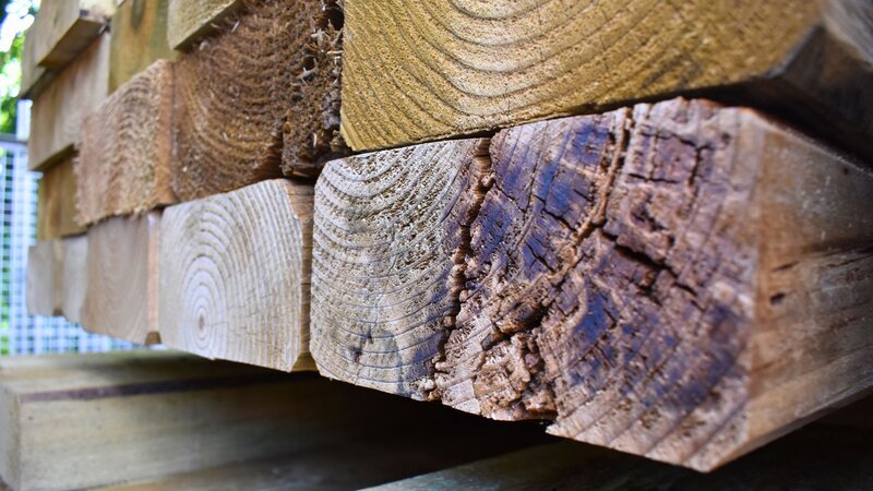 Reject sleepers for garden