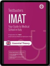Cover of "IMAT – Essential Theory" digital edition by Testbusters IMAT Medschool.