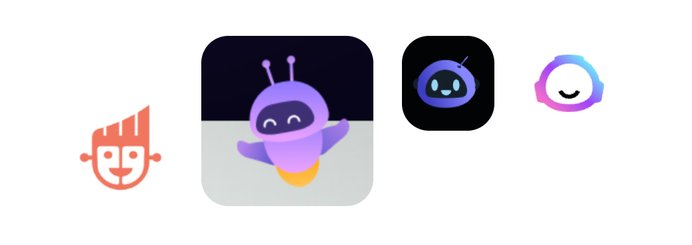 Compilation of robot AI iconography