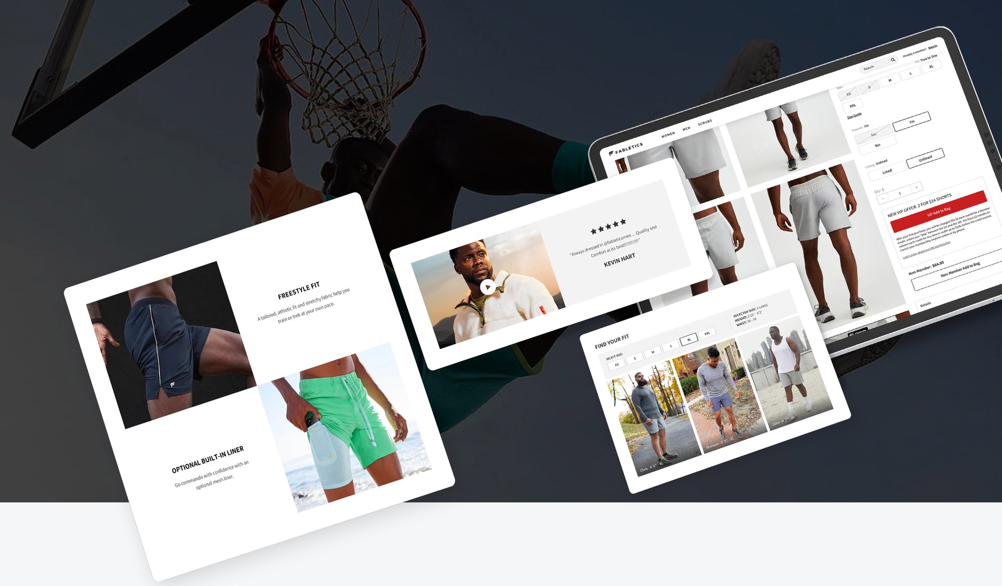 Fabletics CMS case study header