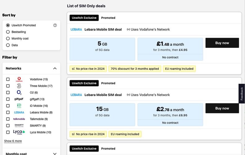 Faceted navigation example
