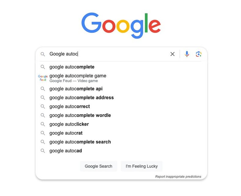 Google Autocomplete in action