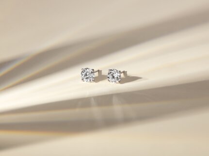 Diamond stud earrings