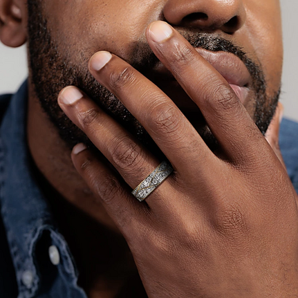 A ring on a man's hand