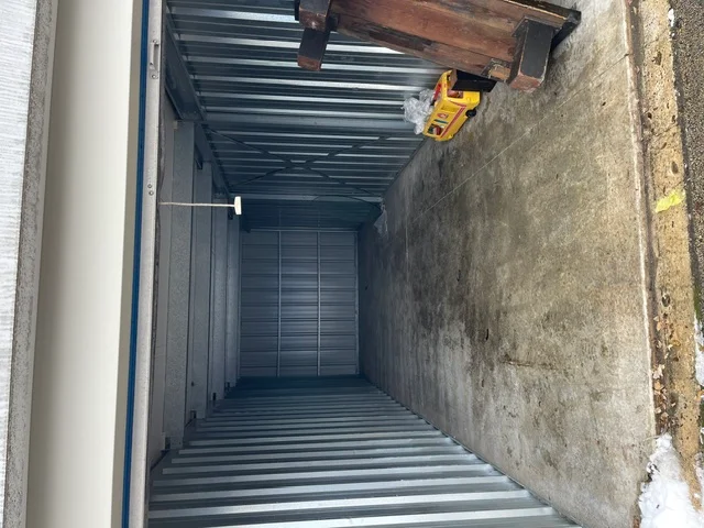 Empty storage unit after a completed cleanout