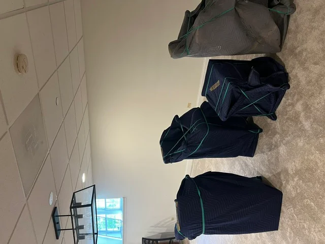 Furniture wrapped and ready for a residential move