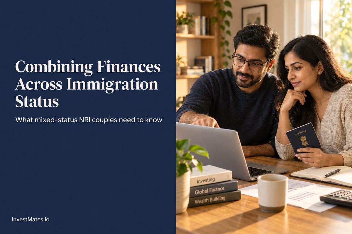 Combining finances after marriage as a mixed-status NRI couple