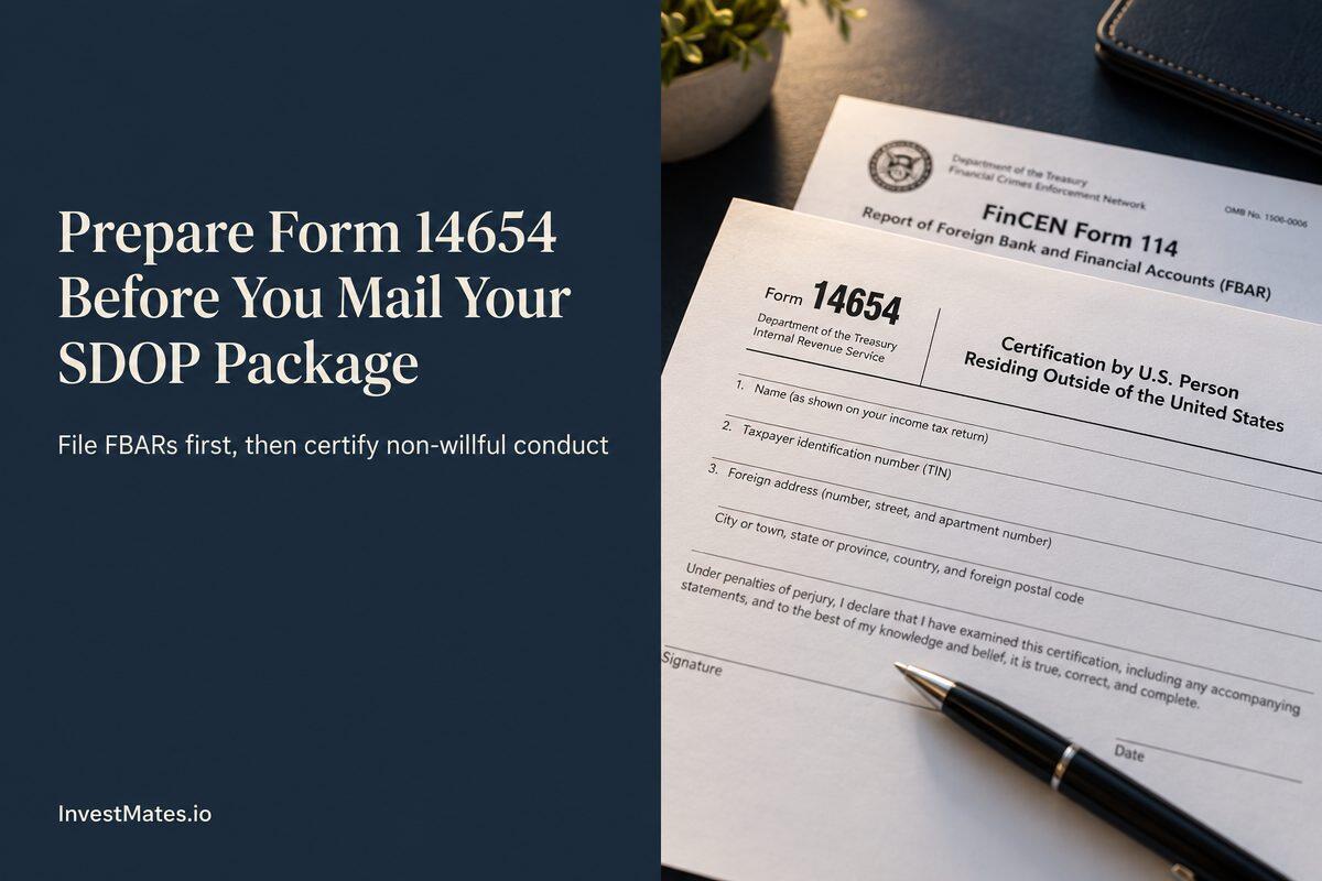 Form 14654 for NRIs: How to Prepare the SDOP Certification