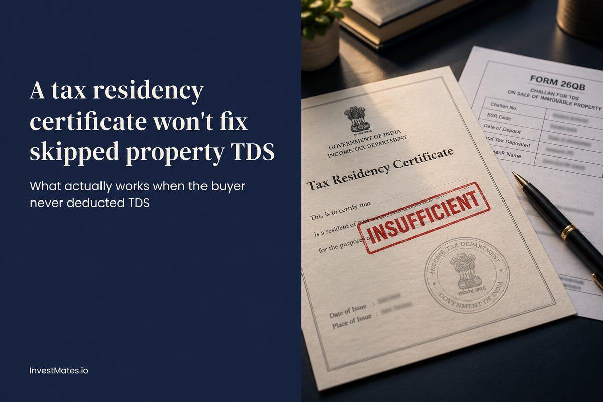 How to fix skipped TDS: a tax residency certificate won't help