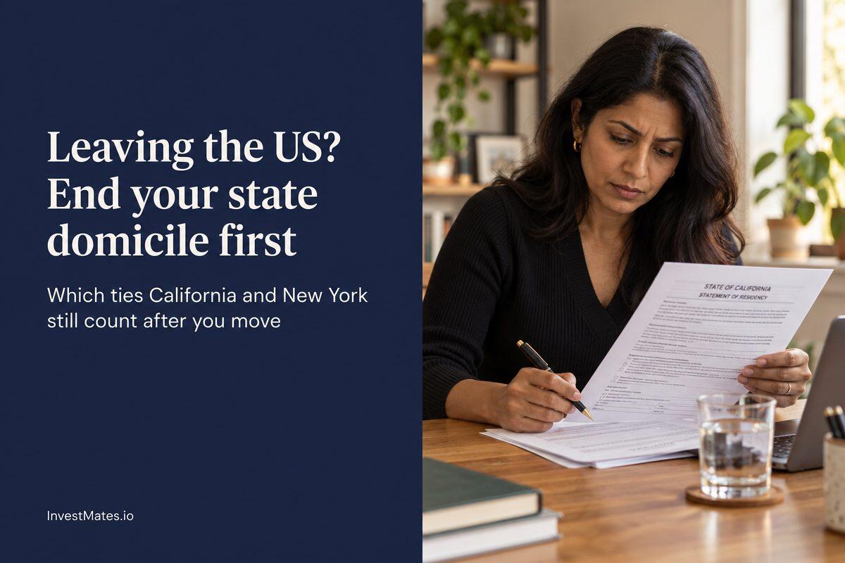 How to End State Domicile Before Leaving the US as an NRI