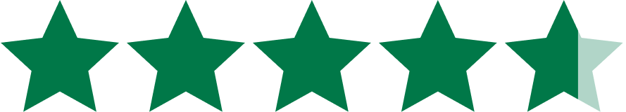 Five stars, 4 and a half of them green, representing a 4.6 out of 5 rating.