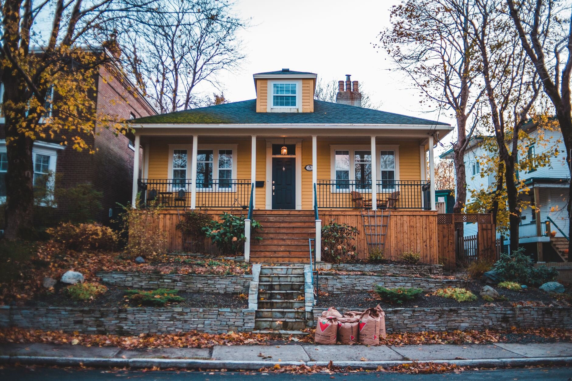 Front of a brown house