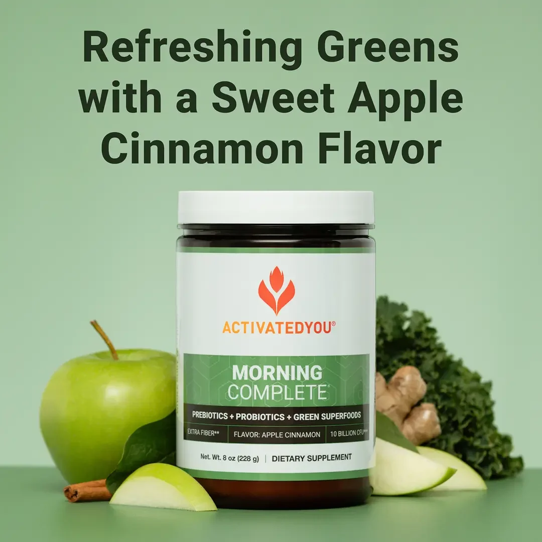 Apple cinnamon flavor with fresh greens
