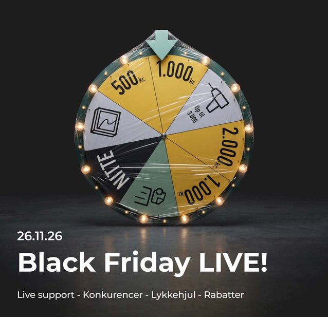 Lykkehjul med præmier til Black Friday LIVE
