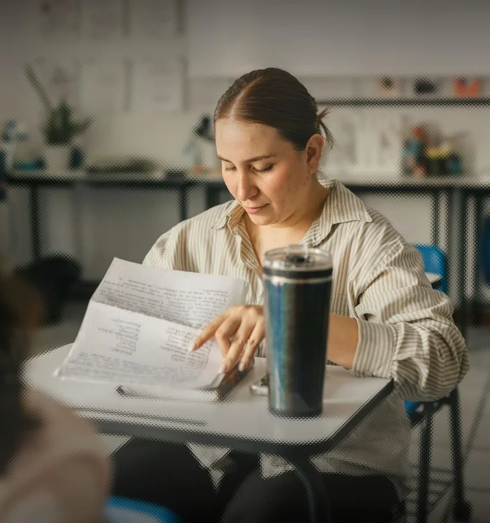 Woman in a classroom