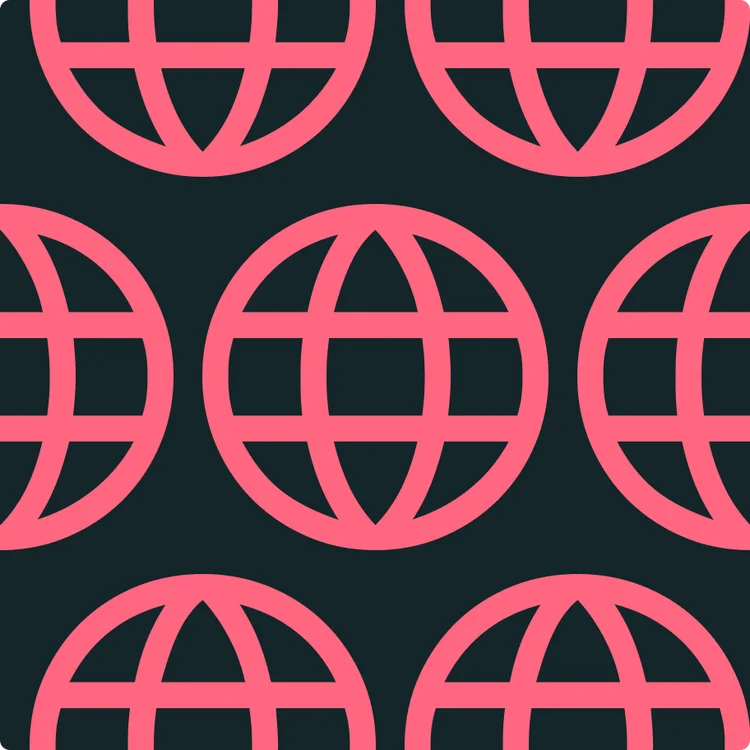 Pink globes pattern