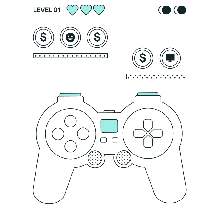 illustration of a video game controller