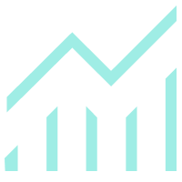 bar chart icon with trend line