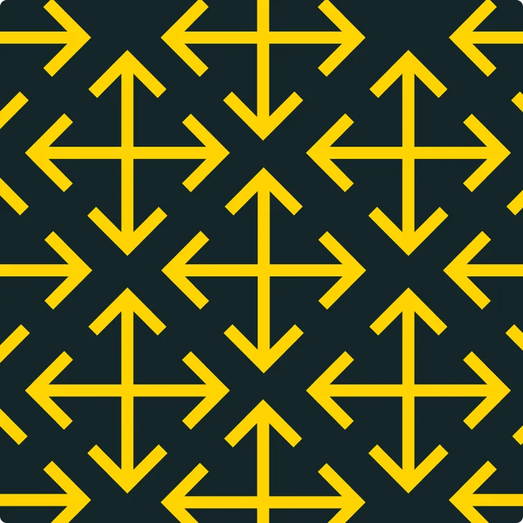 Yellow arrows pattern