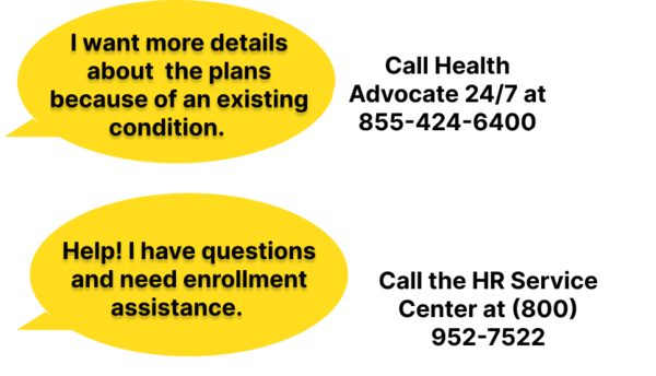 Call Health Advocate 24/7 at 855-424-6400