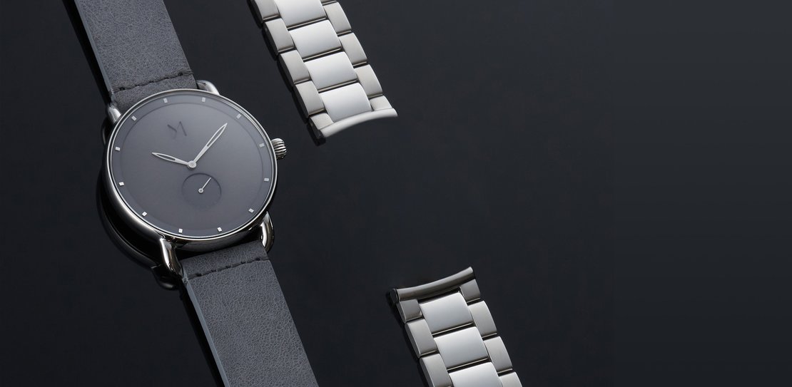 Watch Straps In Leather and Steel Bracelet