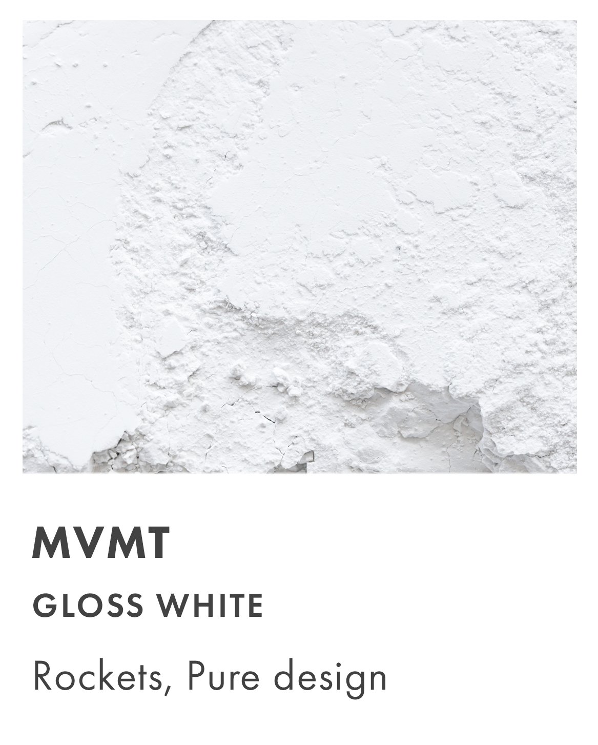 MVMT ceramic swatch in color gloss white