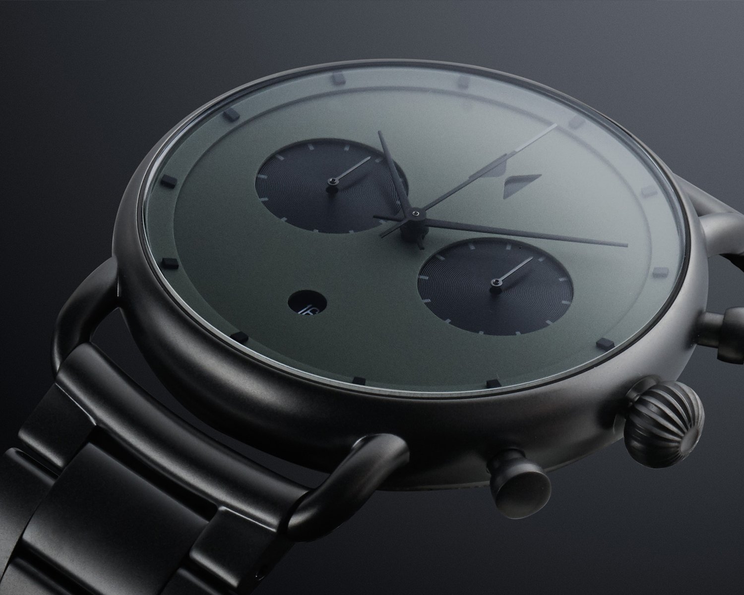 Mens Blacktop Green Gunmetal Watch