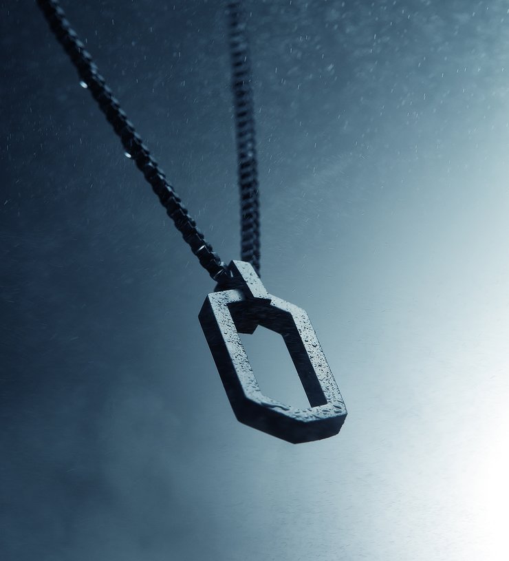 MVMT men's necklace with pendant in ocean