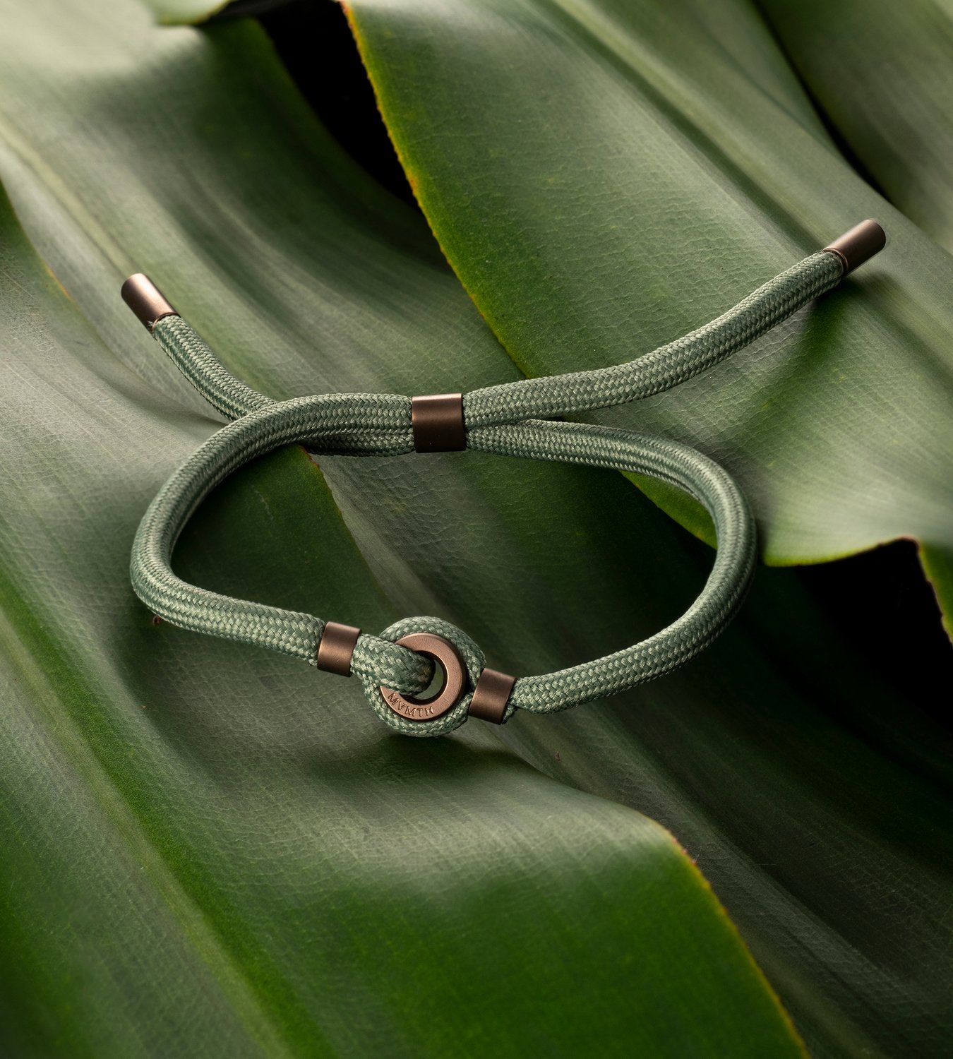Upcycled Rope Bracelet In Atlantic Green