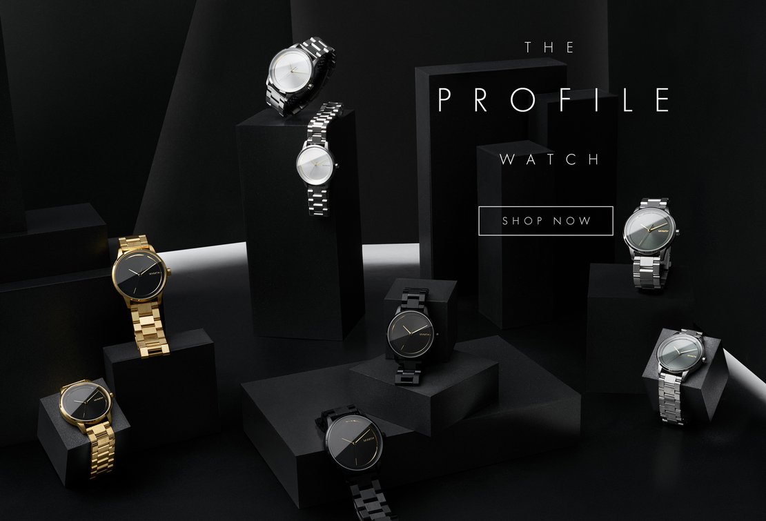 Featuring MVMT's New Profile Watch In Silver, Gold and Black