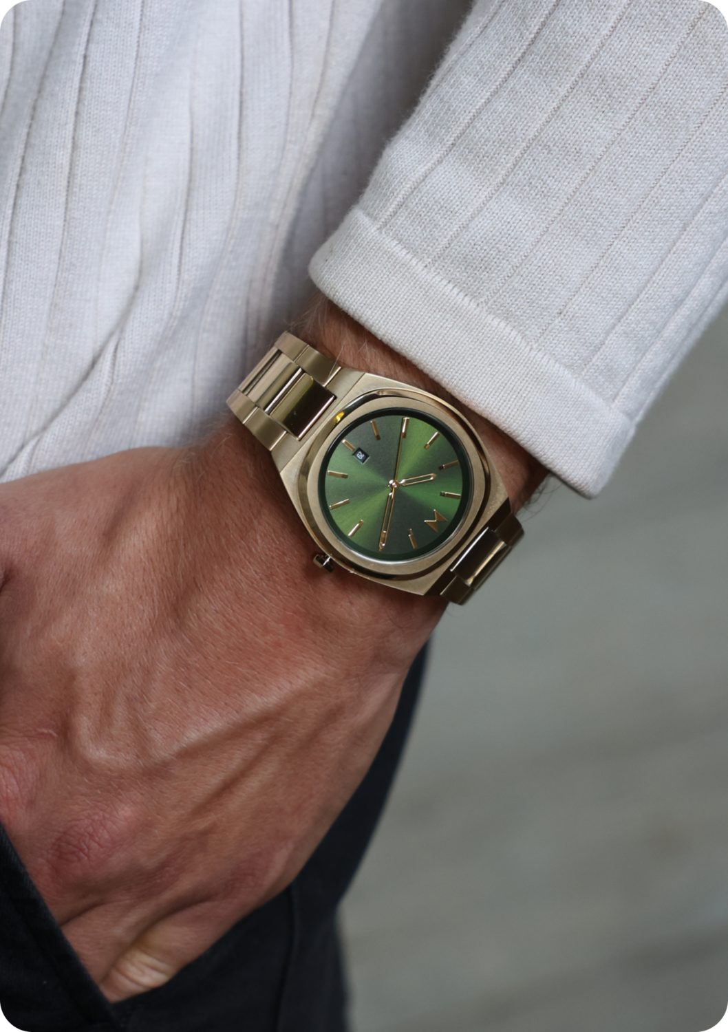 MVMT gilded green and gold odyssey mens watch
