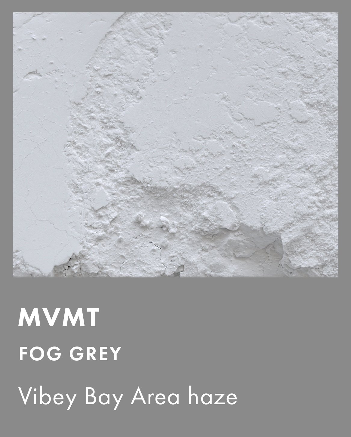 MVMT ceramic swatch in color fog grey