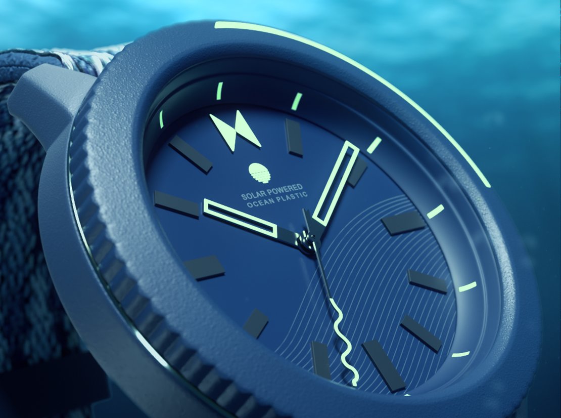MVMT's Ocean Plastic Watch In Blue