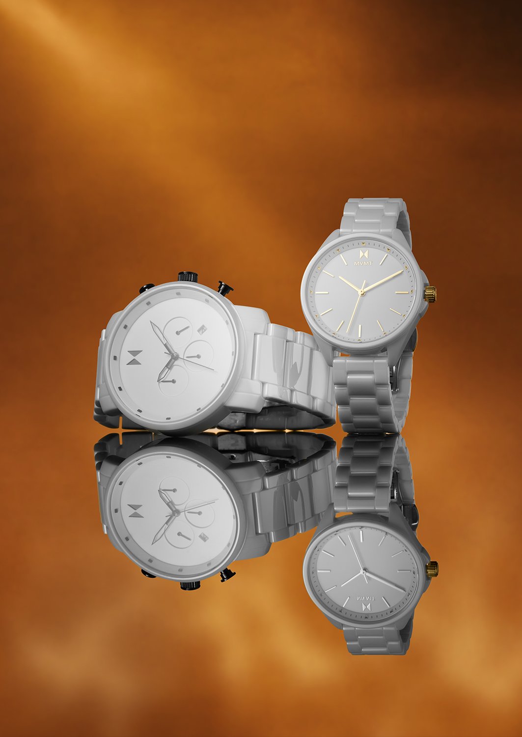 MVMT white ceramic watches