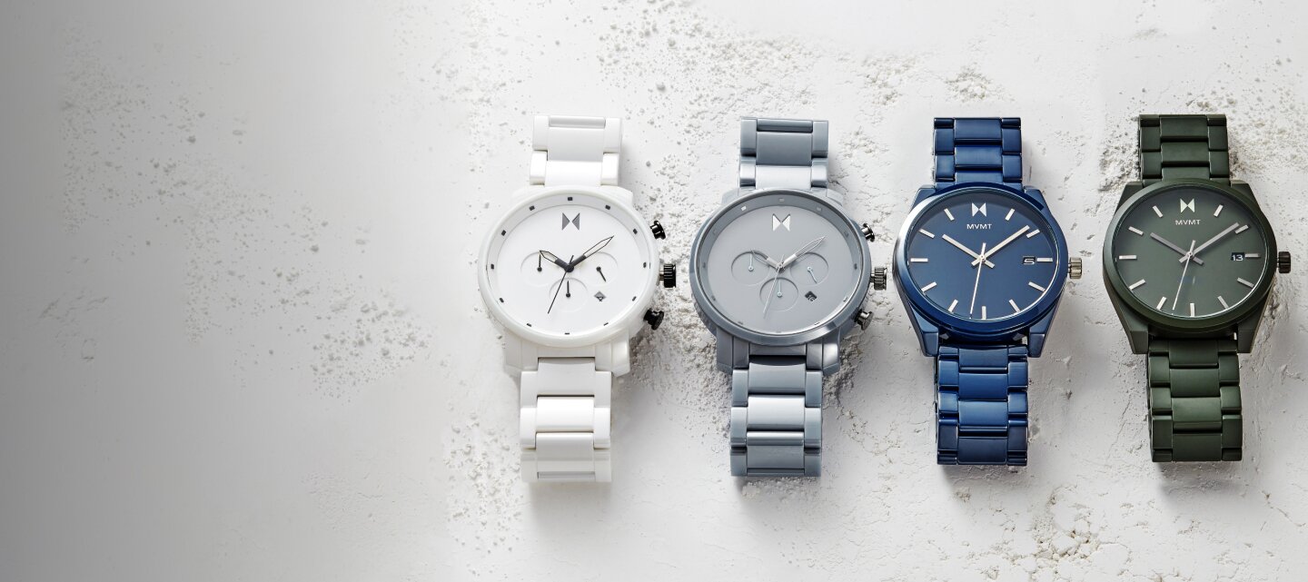 MVMT ceramic watches in white