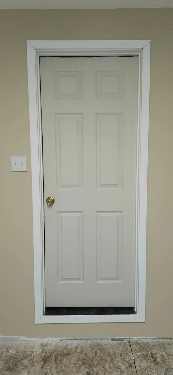 Interior door with white trim