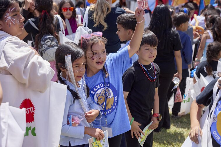 Children at the community engagement experience 