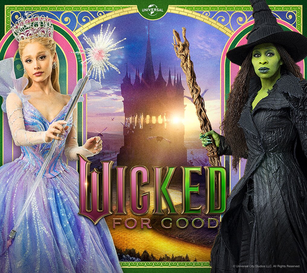 Glinda and Elphaba from Wicked: For Good. 