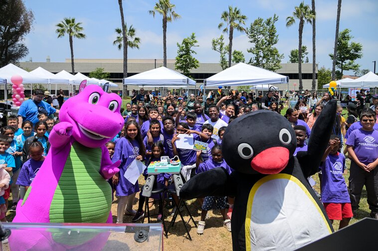 Barney & Pingu during International Day of Play 2025