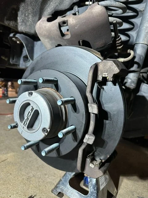 Automotive brake and wheel hub assembly