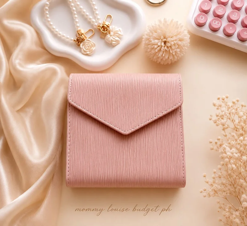 Pink Textured Wallet Design