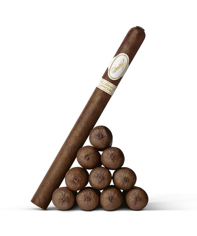Pyramide of Davidoff Millennium Lancero Limited Edition Cigars.